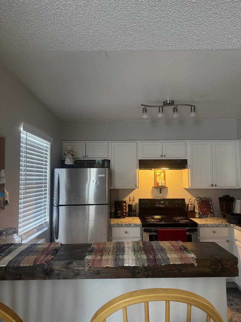 Bedroom and bathroom