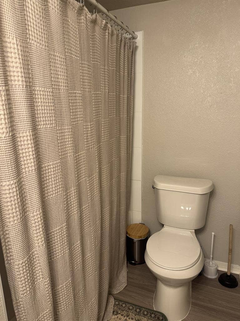 Bedroom and bathroom