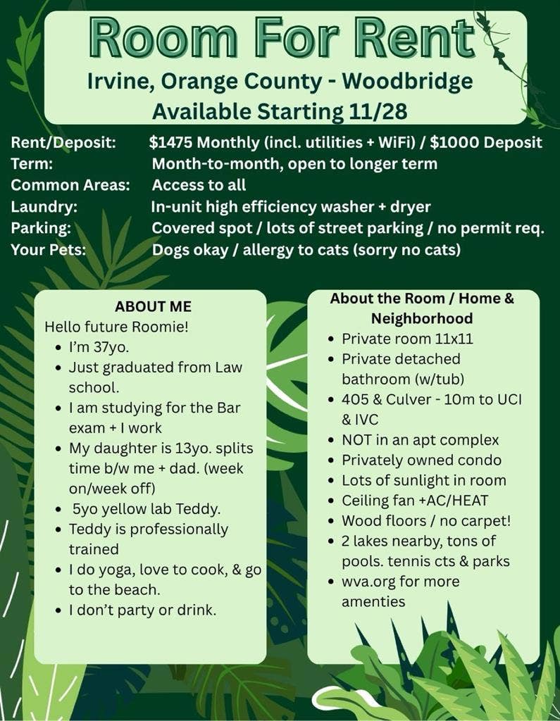 Private room + private bathroom