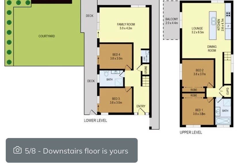 Private room and own living room