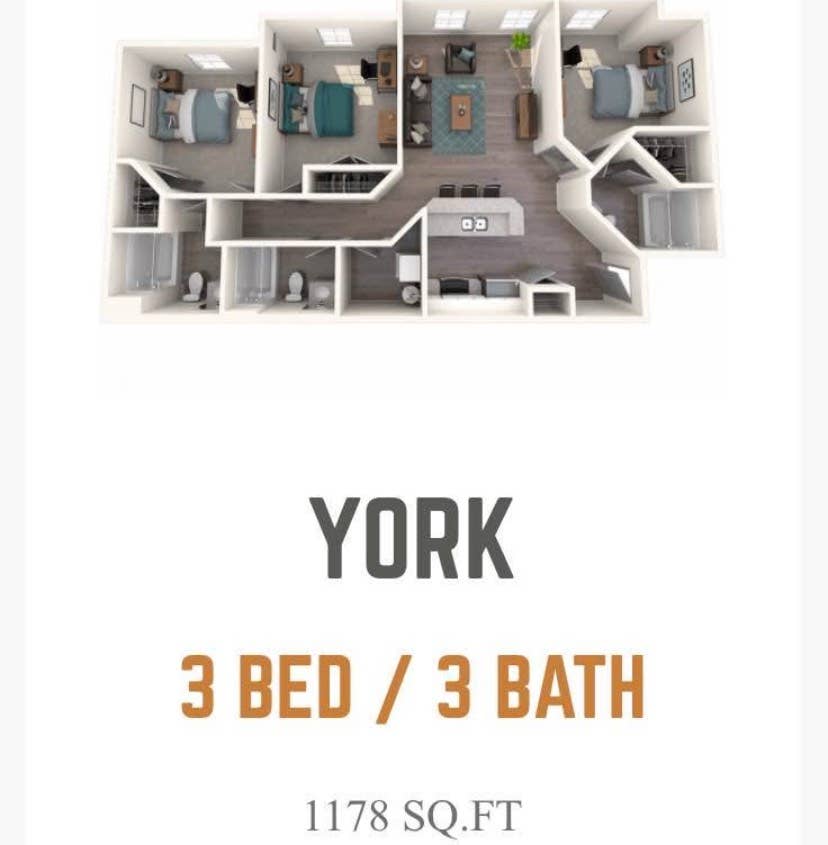1 bedroom & 1 bath