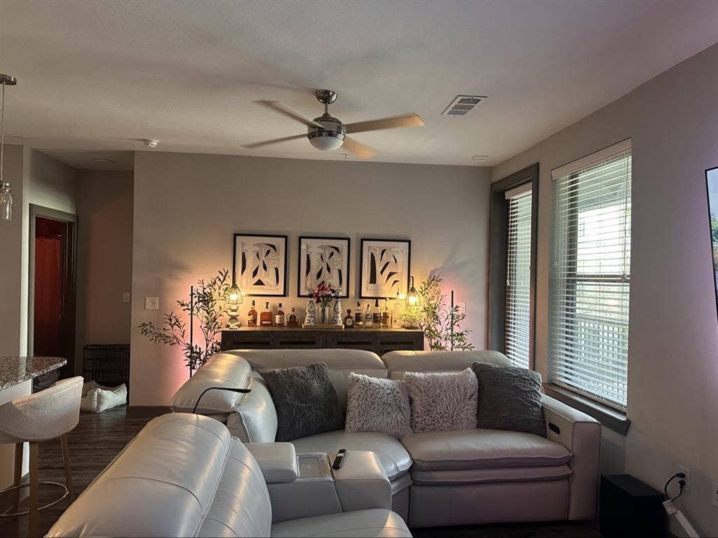 Private bedroom and bathroom