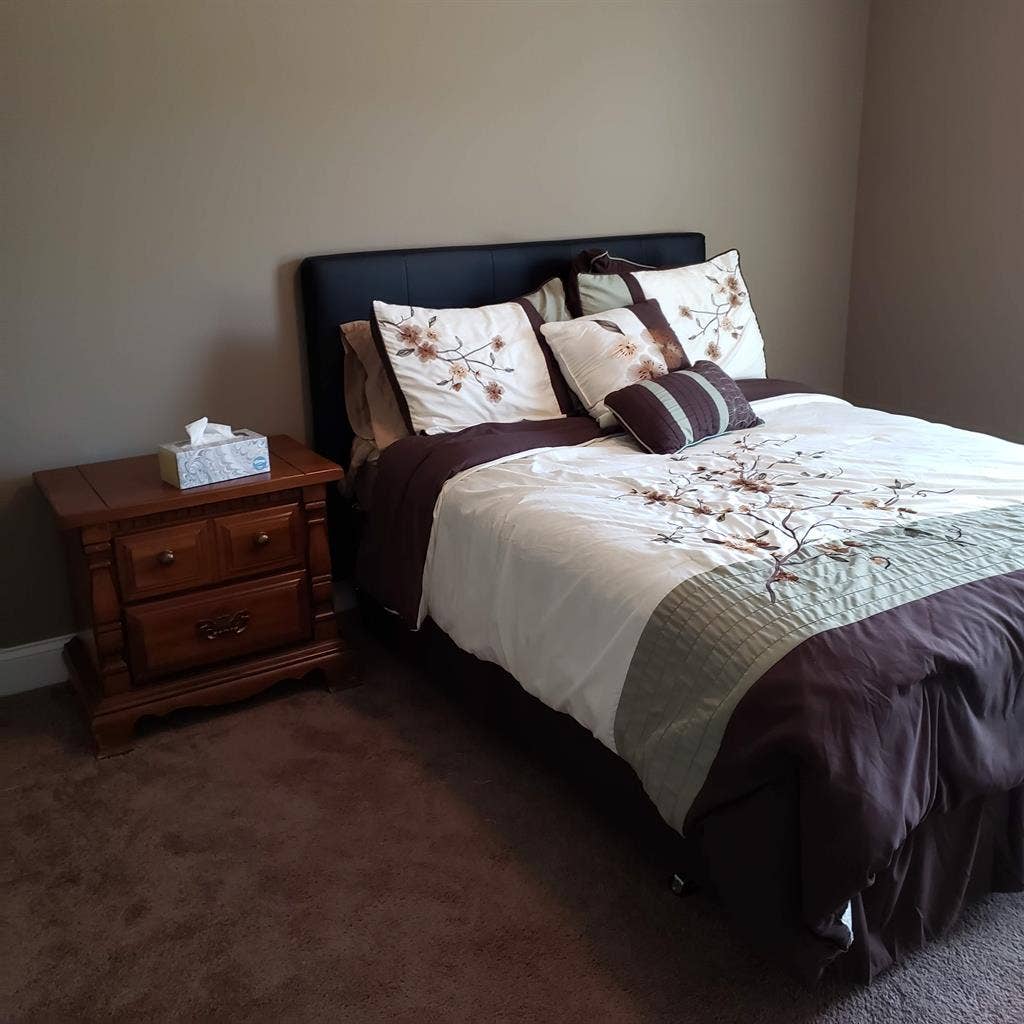 Furnished room inside house.