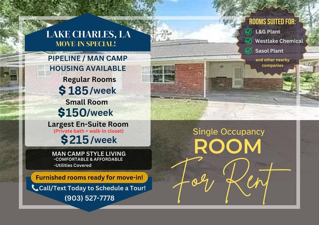 Room for RENT in Lake Charles