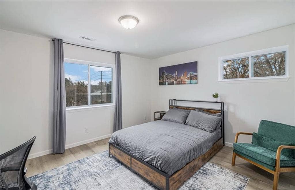 room and private bath 
in new house!