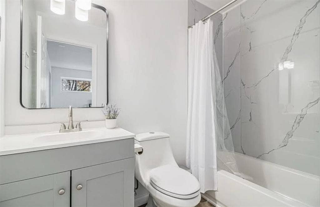 room and private bath 
in new house!