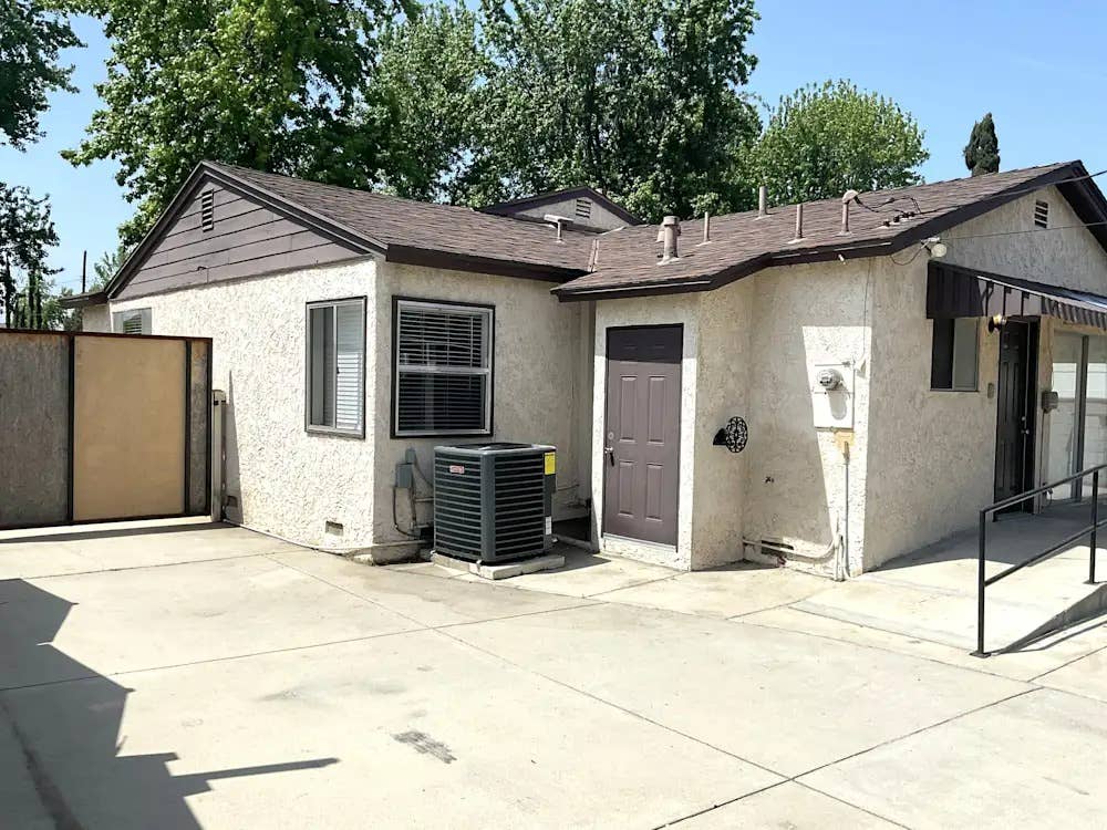 fenced backyard comes complete