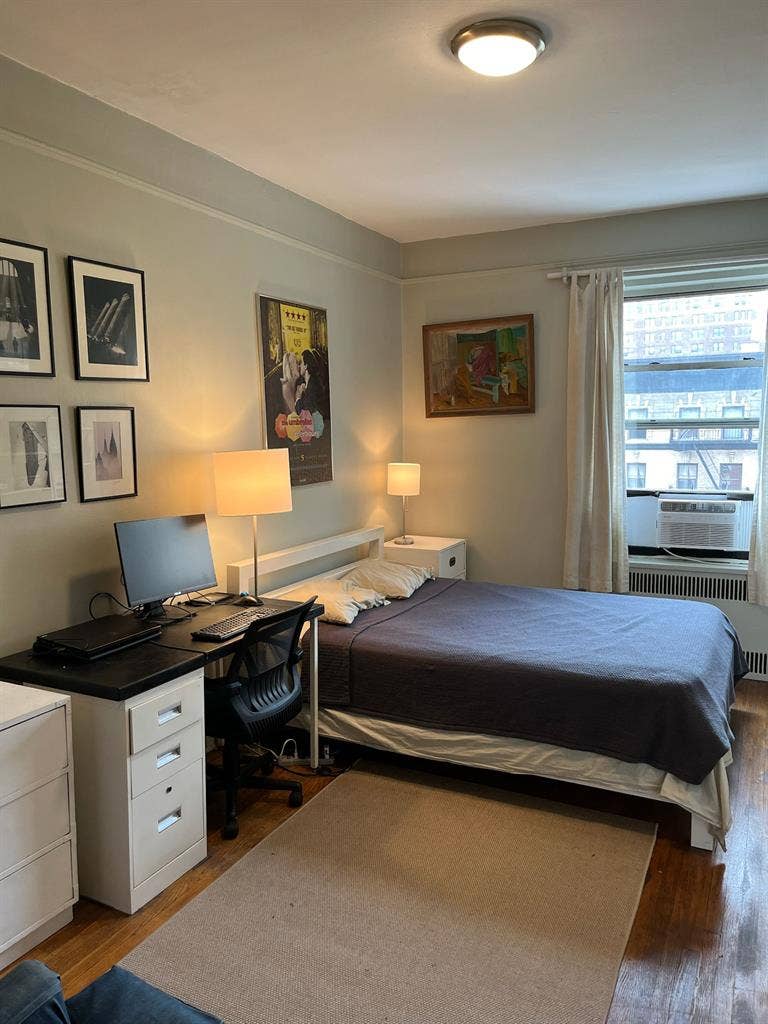 LARGE furnished bedroom in 1-BR apt