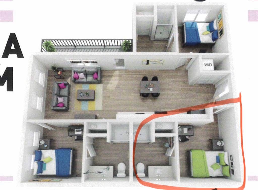 Private room in a ba