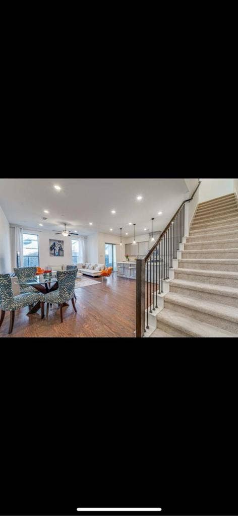 Master bedroom IN modern townhouse
