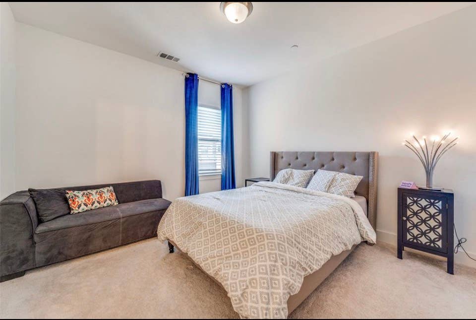 Master bedroom IN modern townhouse