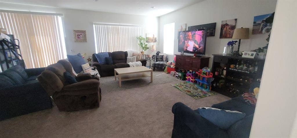 Spacious private bedroom and bath