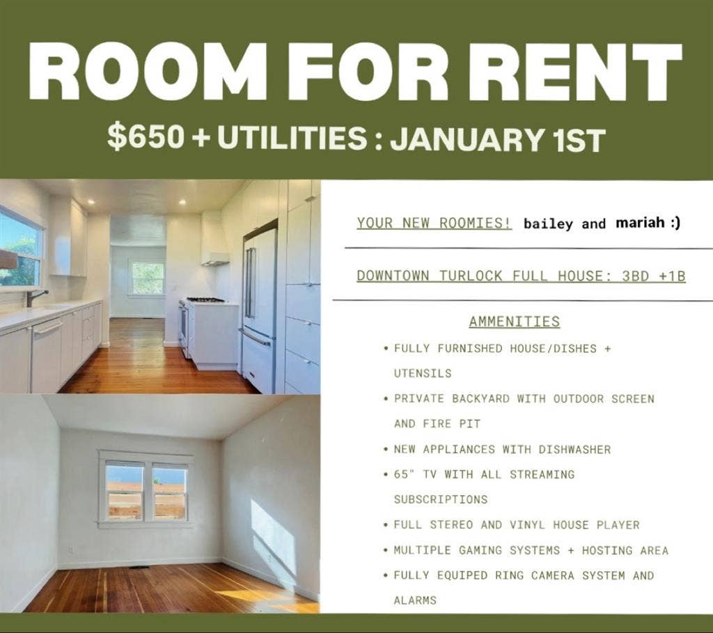 Roommate Needed Jan 1st