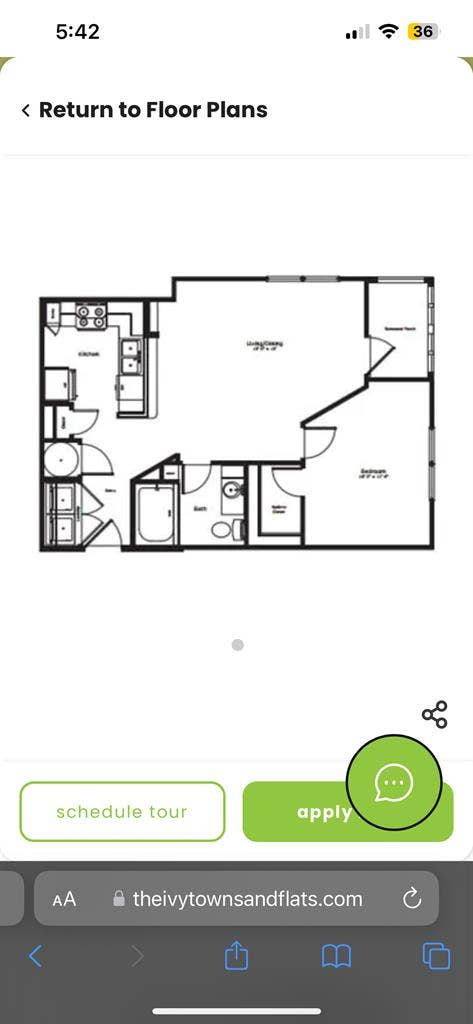 Apartment for sublease