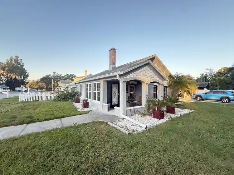 Furnished bedroom historic home