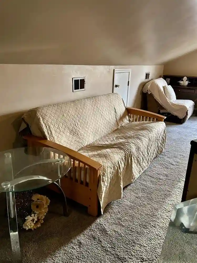 Large private room with bathroom .