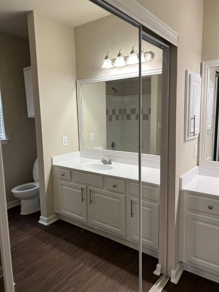 Furnished bedroom and private bath