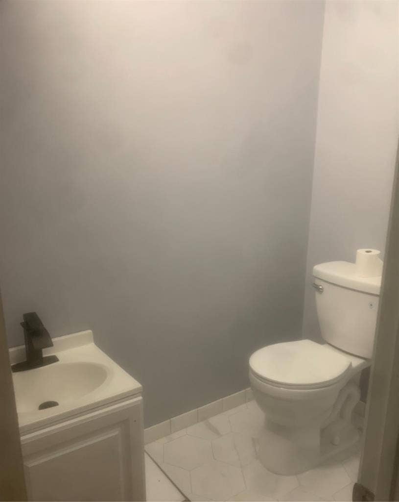 Small private room with bathroom