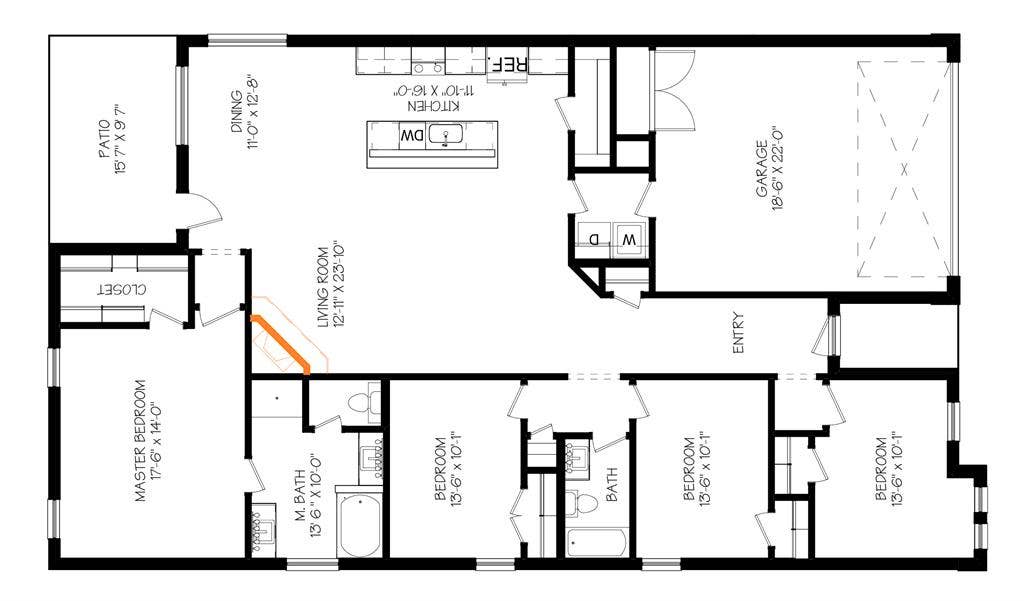 1 BDR in new Mockingbird Ridge home