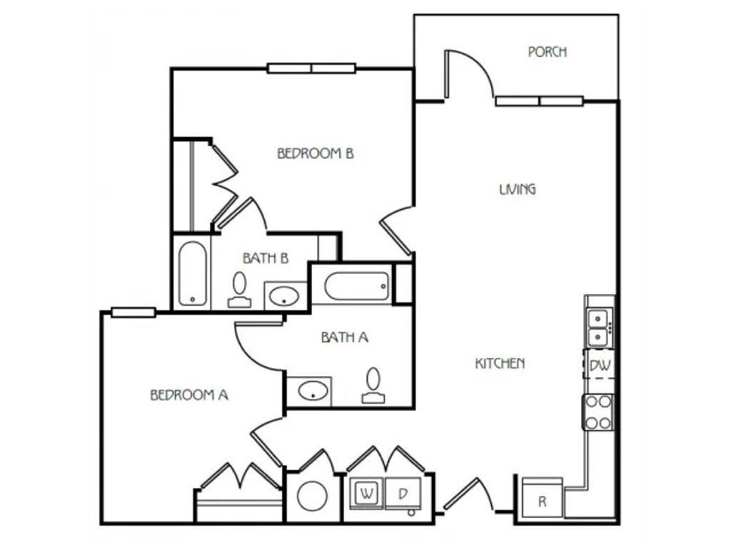 Private 1-bed/bath in a 2-bed/bath
