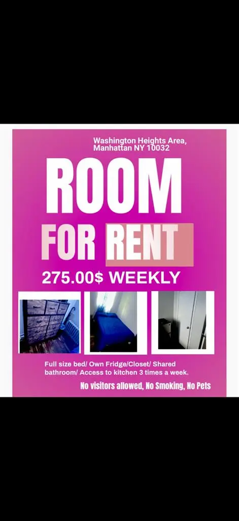Room for rent manhattan uptown
