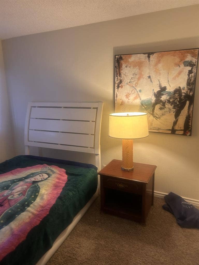 Bedroom and bathroom