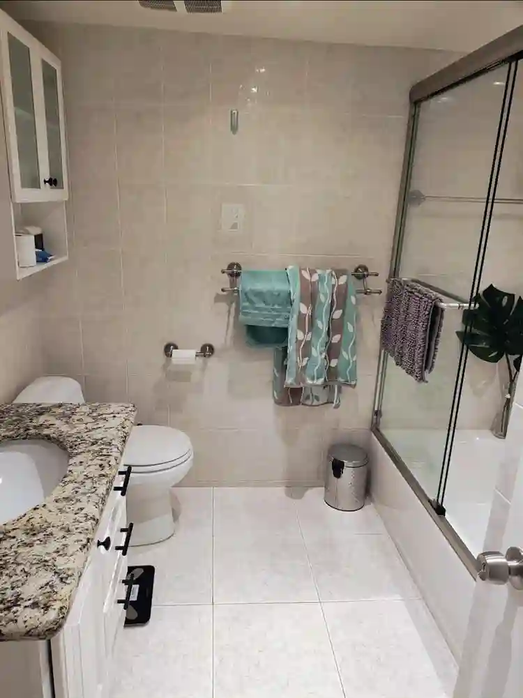 Furnished room with private bath