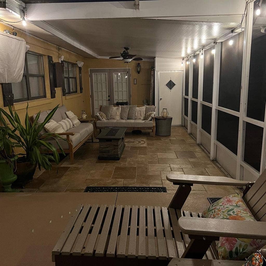 Furnished bedroom w/ private bath