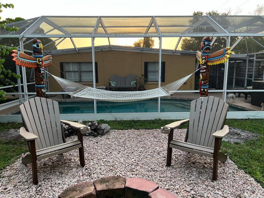 Furnished bedroom w/ private bath