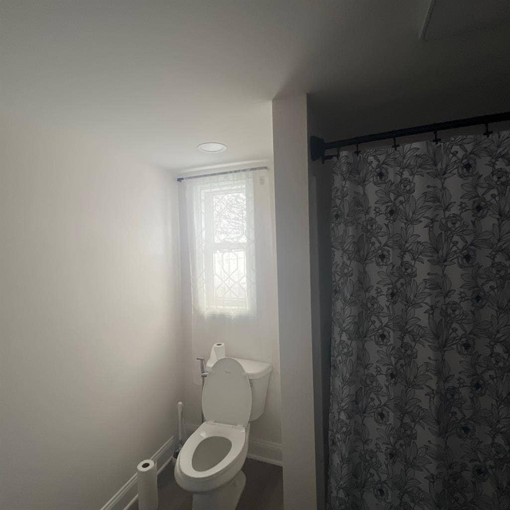 Bedroom and bathroom