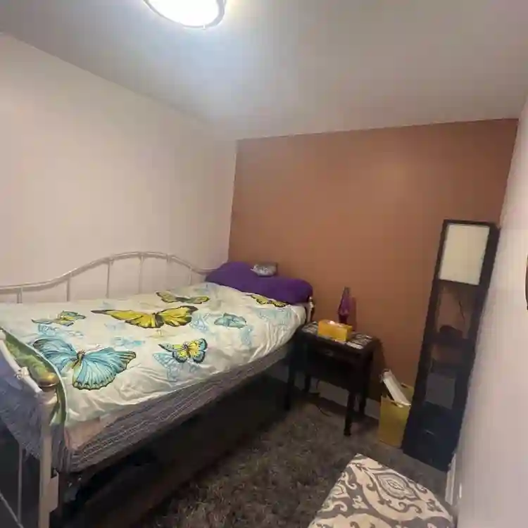 Bedroom and bathroom