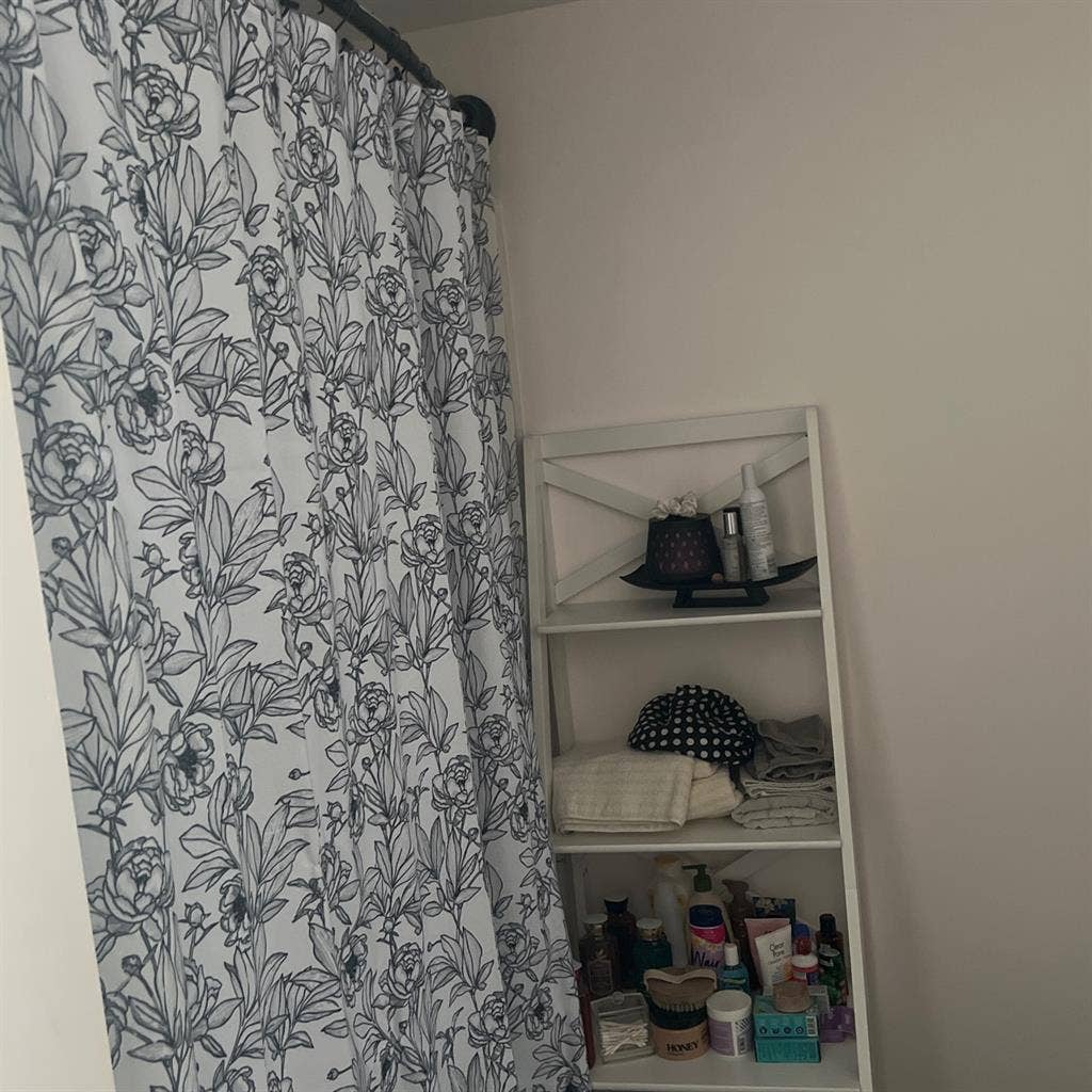 Bedroom and bathroom