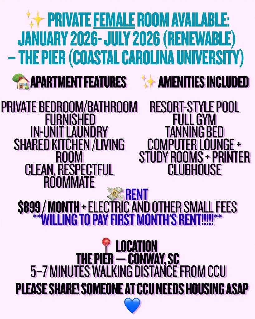 SUBLET OPPORTUNITY THE PIER CONWAY