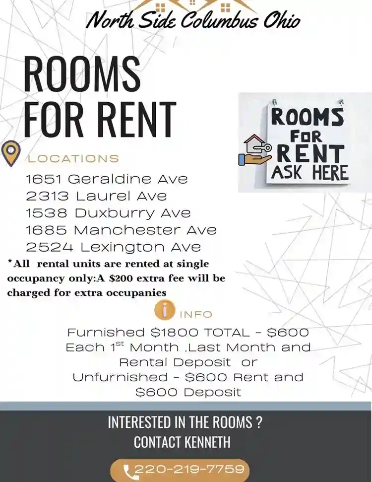 Furnished and unfurnished rooms