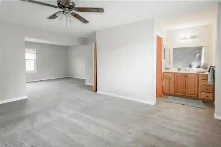 Master bedroom with bathroom