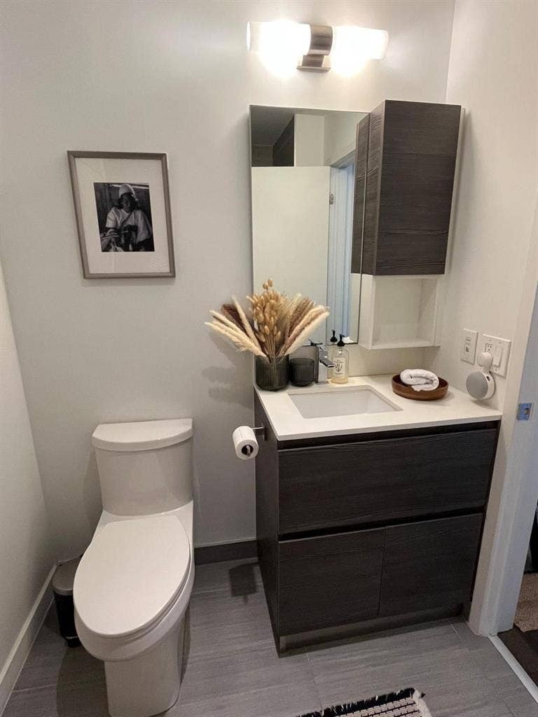 Private bedroom with bathroom