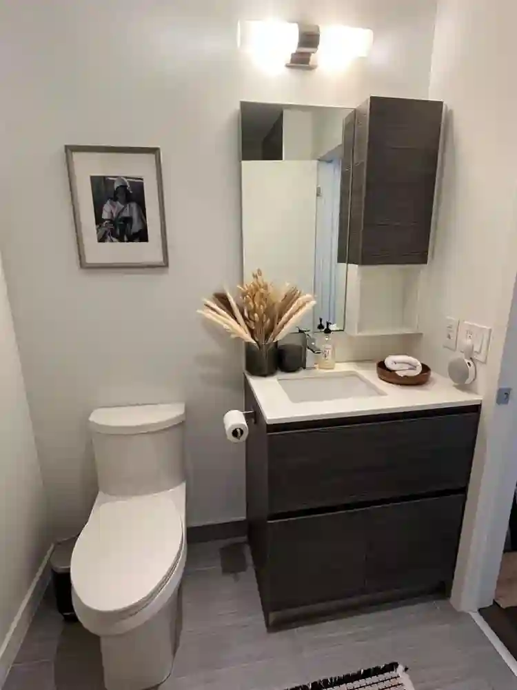 Private bedroom with bathroom