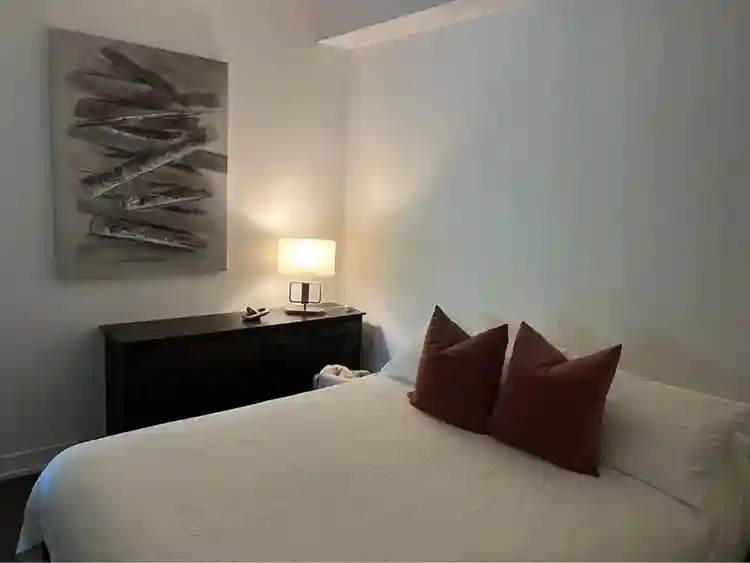 Private bedroom with bathroom