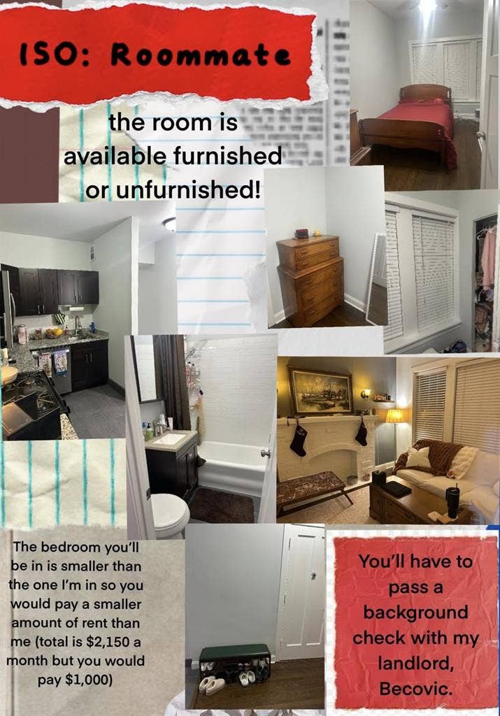 Bedroom in a two bedroom Available!