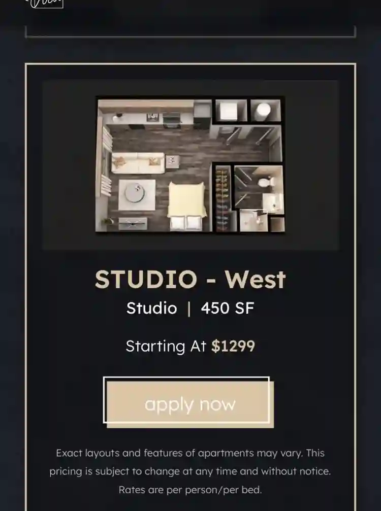 Sublease needed at Vista apartments