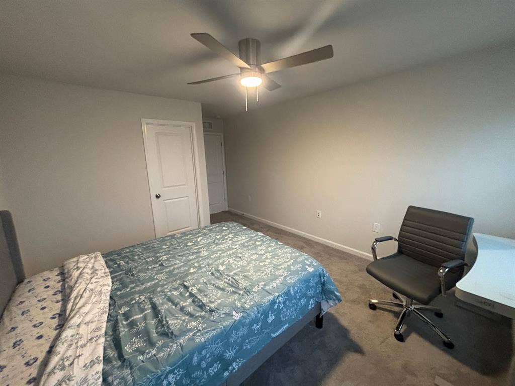 Room with shared bathroom