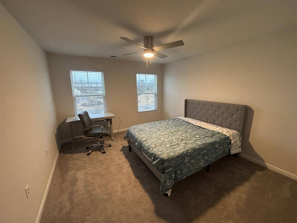 Room with shared bathroom