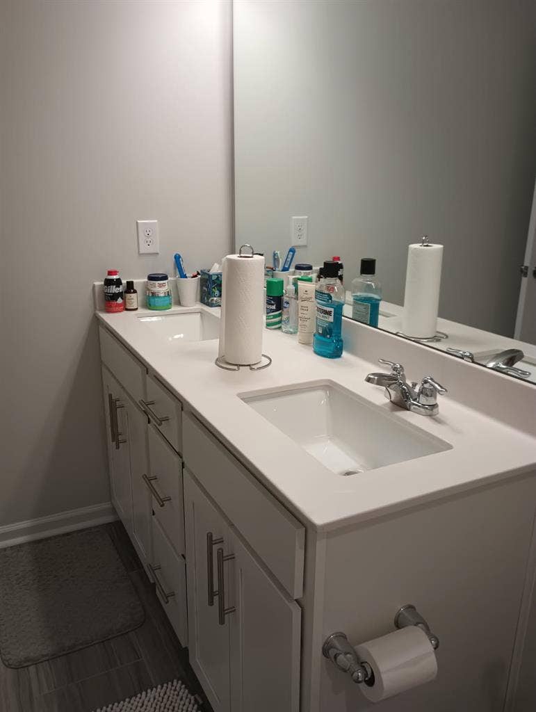 Room with shared bathroom