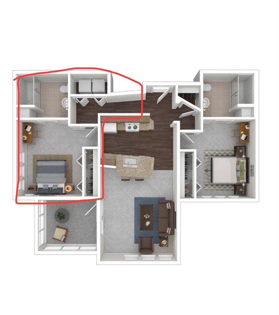 Private Bedroom $/
month: FEMALE