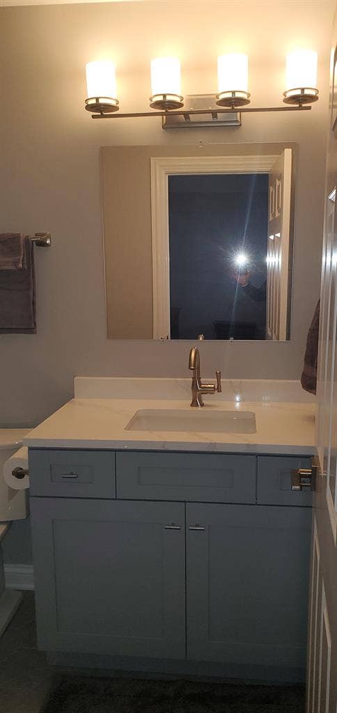 Large bedroom and private bathroom