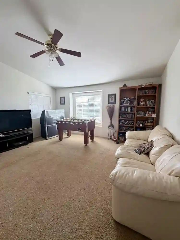 Bedroom with shared bathroom