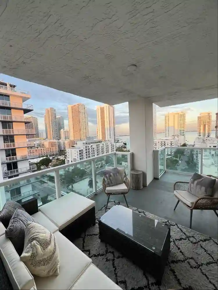 Water view room with shared bath