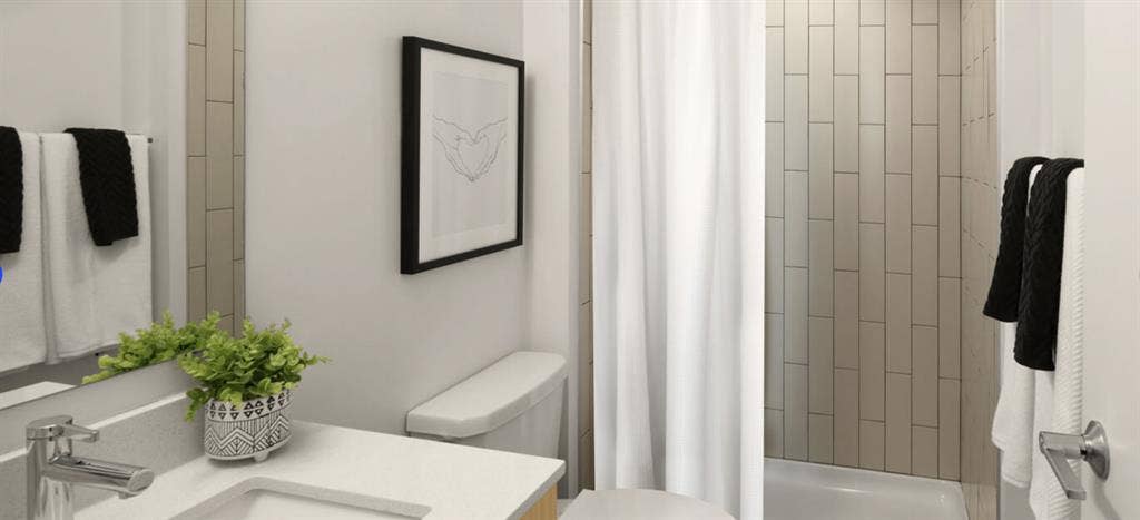 private bedroom and bathroom