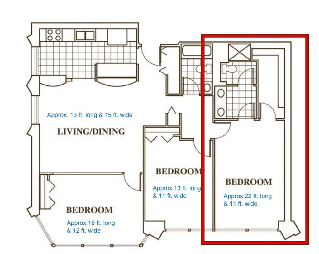 Bedroom for sublet in downtown