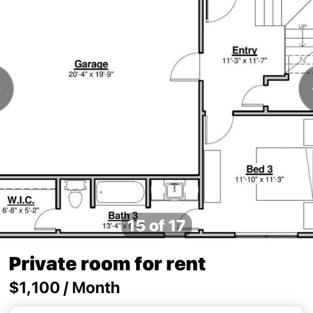 Bdrm/full bath for rent.